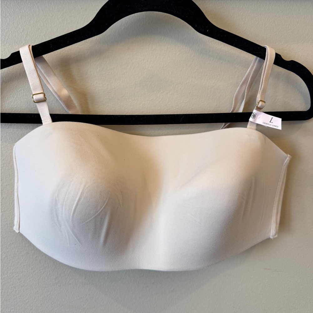 NWT Victoria's‎ Secret No Wire Multiway Beige Bra Womens Large New